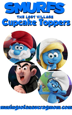 Smurfs Lost village cupcake toppers