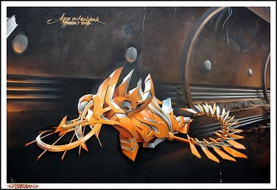 3D Murals Graffiti Art Cool Design