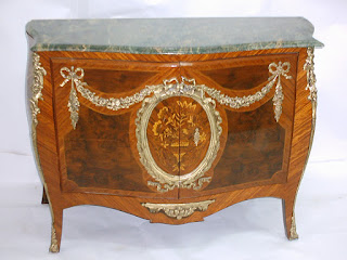 french antique Louis xv style marquetry commodes with marble top