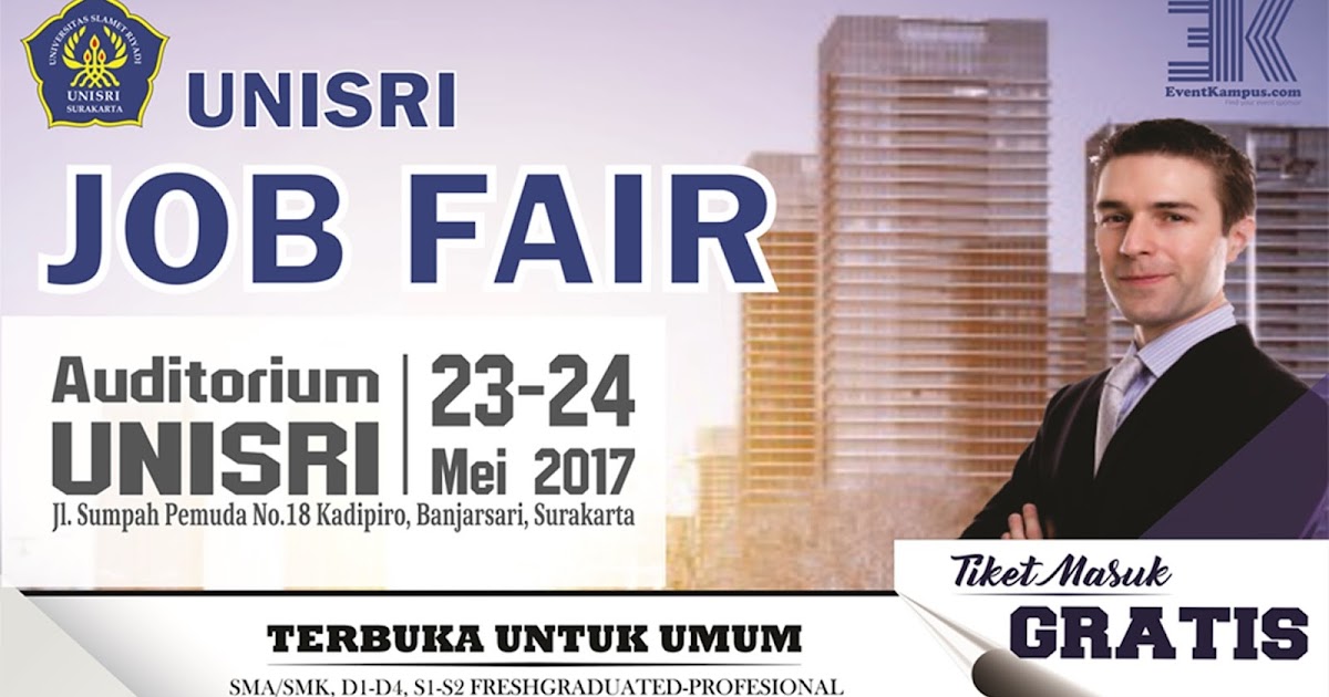 Unisri Job Fair Gratis 2017 - Surakarta (Tanggal 23-24 Mei 