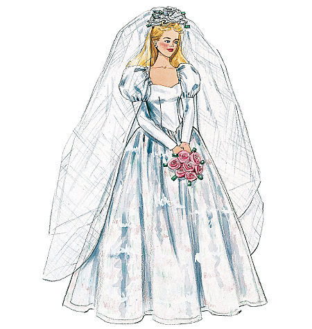 Barbie Fashion Doll Wedding Dress 8 Outfits Pattern eBay