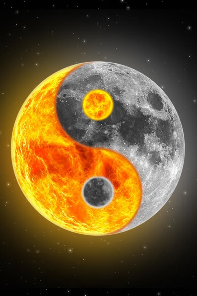 Cool Iphone Wallpapers Yin Yang Sun Moon