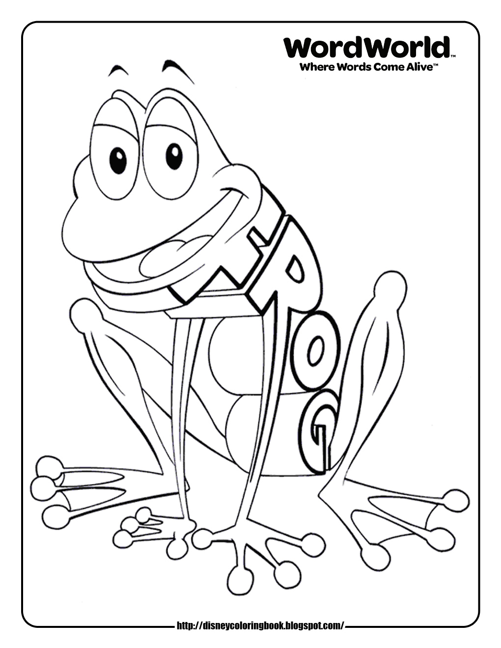 wordworld 1 free disney coloring sheets