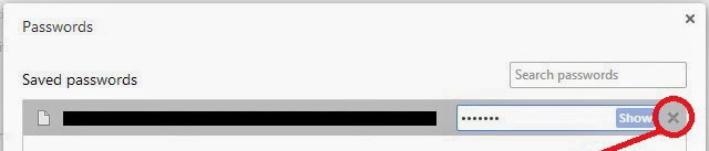 remove password google chrome