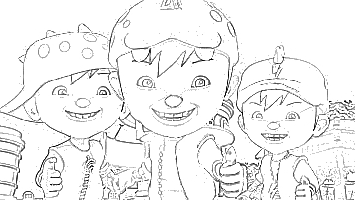 Free coloring pages of boboi boy