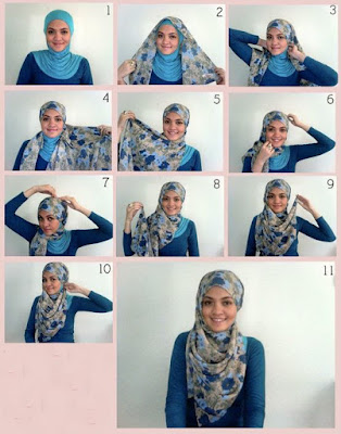 Gambar Tutorial Jilbab Segi Tiga