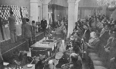 Torneo Internacional de Ajedrez Barcelona 1946, sala de juego