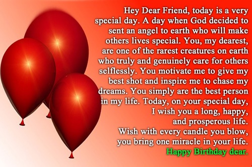 birthday wishes for a special friend 