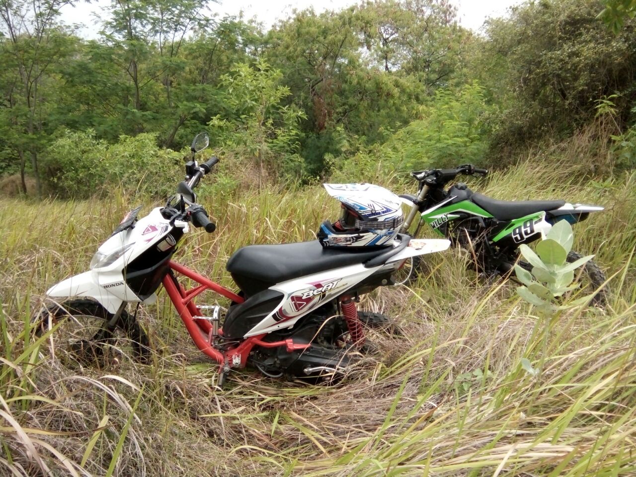  Modifikasi  Honda  Beat  Jadi  Trail 