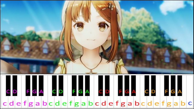 Rainbow Summer (Atelier Ryza) Piano / Keyboard Easy Letter Notes for Beginners