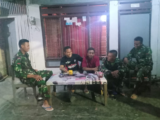 Siang Kerja , Saat Malam Satgas TMMD Reg Kodim Klaten Lakukan Anjangsana