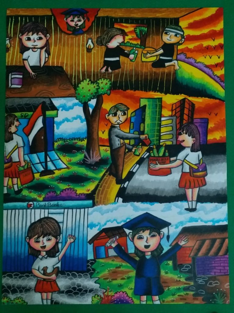 Gambar bercerita SD Negeri 1 Pagerandong Kaligondang