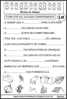 Sílabas complexas atividades para imprimir