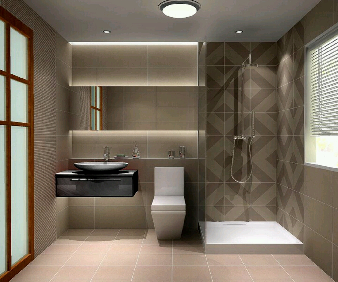 small modern  bathroom  design  2022 Grasscloth Wallpaper