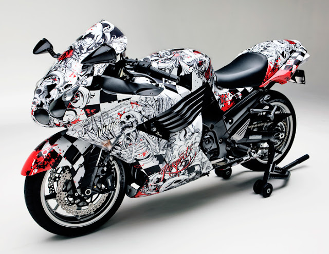 Custom Motorcycle Wrap Graphics