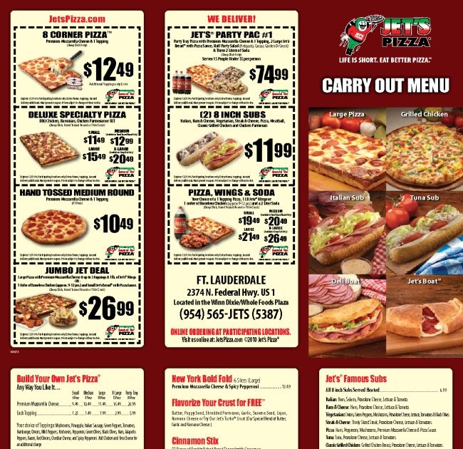 Jet S Pizza Fort Lauderdale Full Menu Coupons