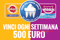 Logo Con Pedigree e Whiskas vinci buoni spesa da 500 euro