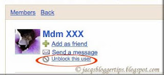 Screen shot to illustrate how-to block a follower on blogger #5/5