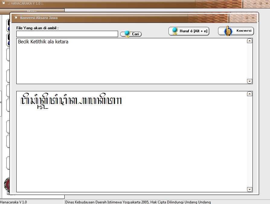Free Download Software Hanacaraka ( Translator Bahasa Jawa )