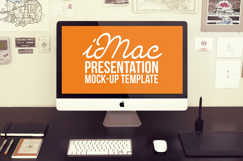 Free iMac Mock-up Template