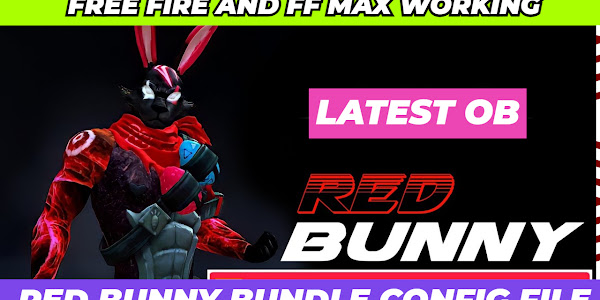 Free Fire & Ff Max Red Bunny Warrior Bundle Config Glitch Zip File Download