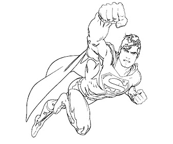 #4 Superman Coloring Page