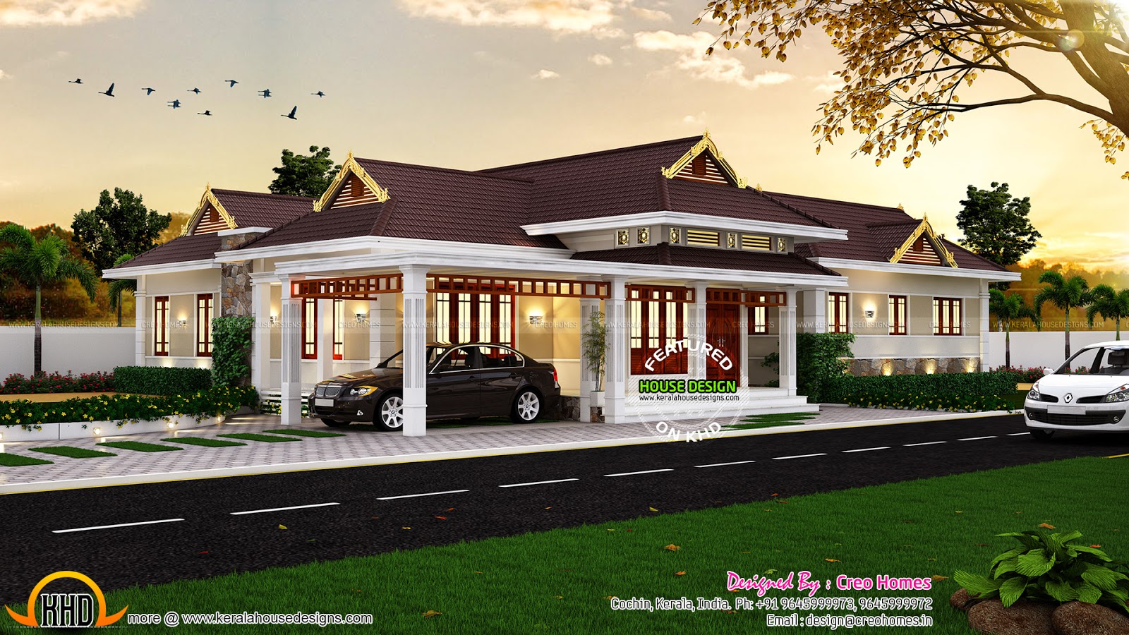 Elegant traditional Kerala  house  Kerala  home  design  and 