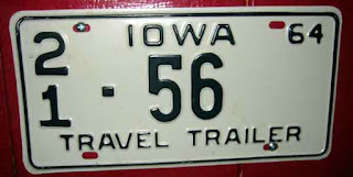 an Iowa licence plate, but not from my county