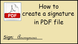 How to Create Signature for PDF Documents on PC