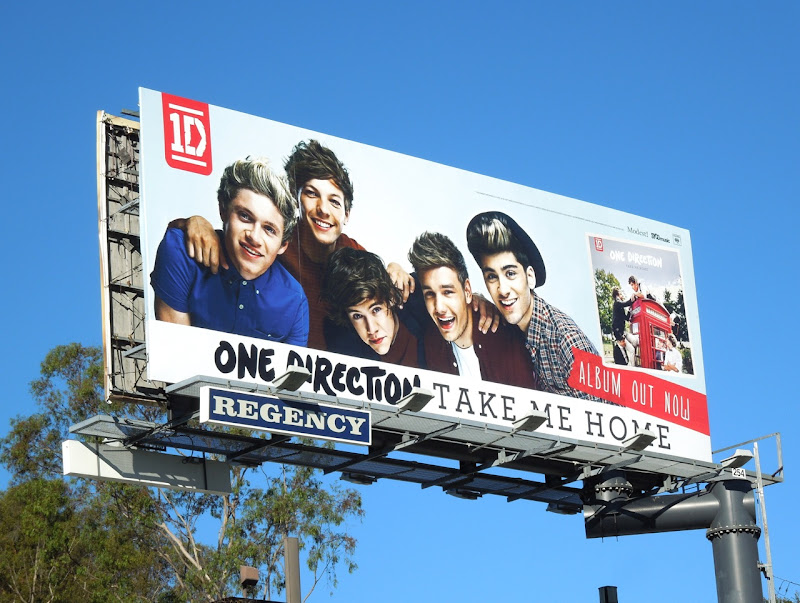 One Direction Take Me Home billboard