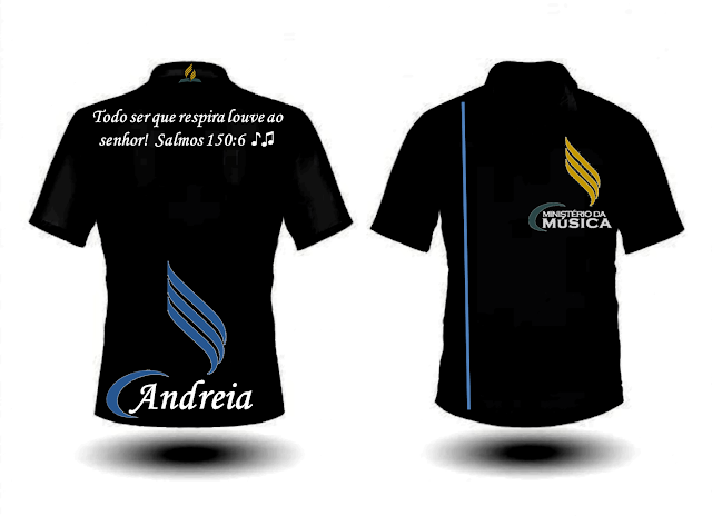 Modelo de Camisa Uniforme para Clube de Jovens Adventista, Ministério da Música e Desbravadores