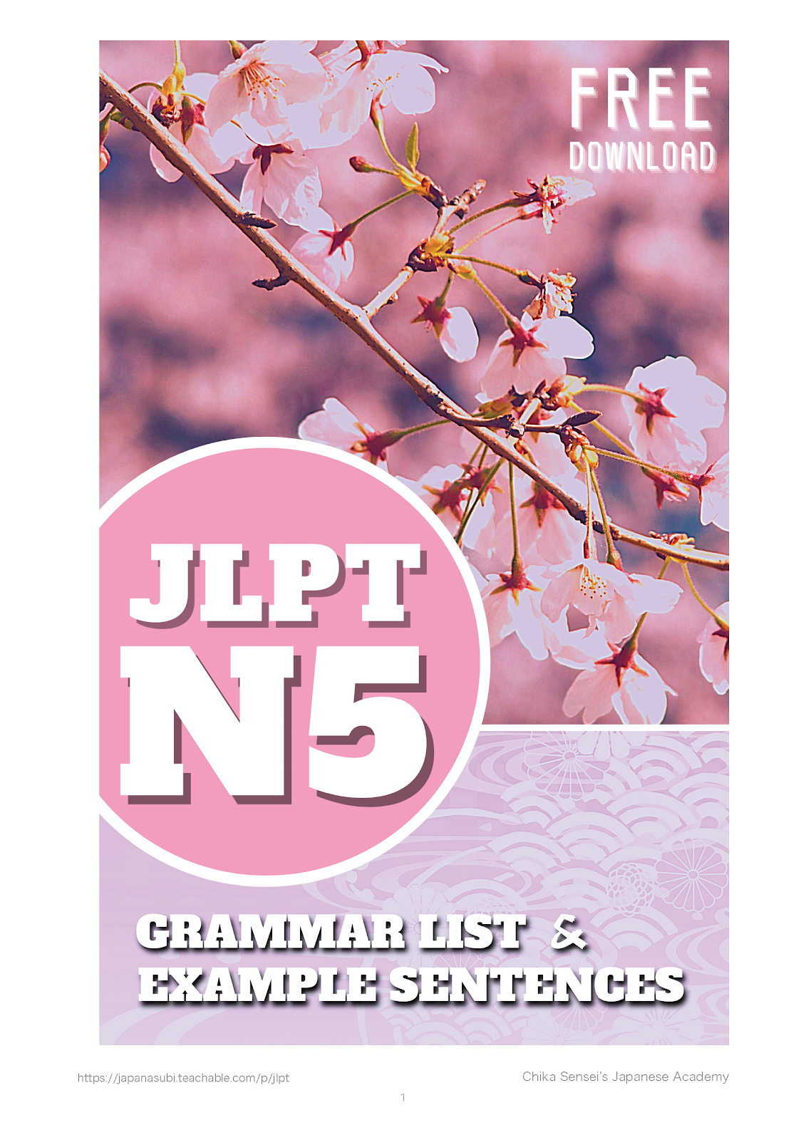 JLPT N5 Grammar list & Example Sentences