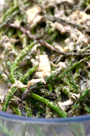 Wild asparagus close up