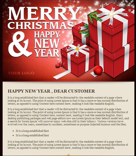 New Year Greeting Business Email Sample | PDF Template