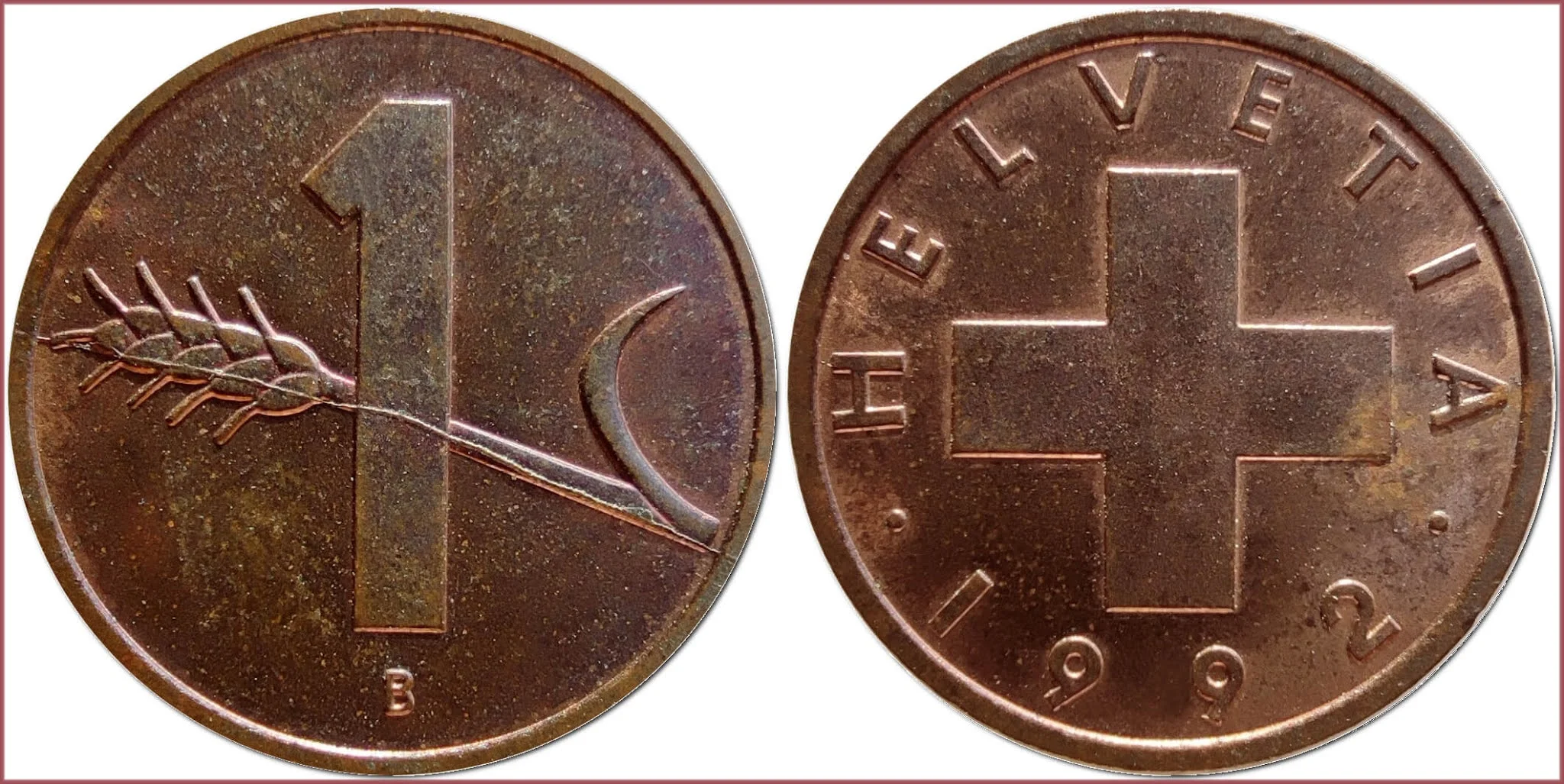 1 rappen, 1992: Swiss Confederation