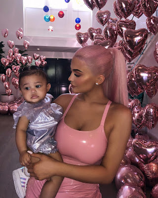 Adorable photo of #KylieJenner and her baby #Stormi