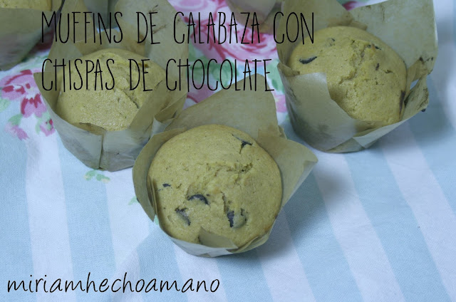 muffins de calabaza y chocolate