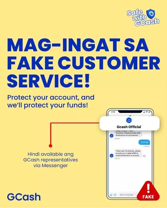 GCash Stay Safe Remidner