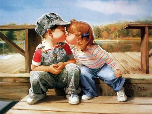 love quotes kiss. Love Painting Children