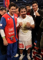 Pacquiao won the WBC light middleweight title boxing match