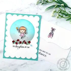 Sunny Studio Stamps: Tiny Dancers Frilly Frame Dies Everyday Card by Ashley Ebben