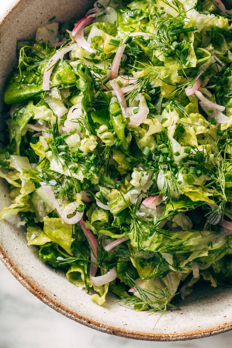 Bistro Salad - bitter herb recipes for the Passover meal | Land of Honey