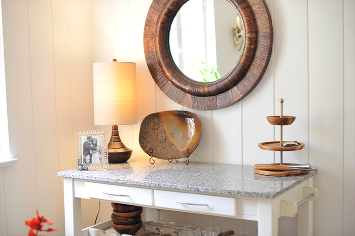 DIY Breakfast Nook White Desert Modern Wood Paneling - Marble Island