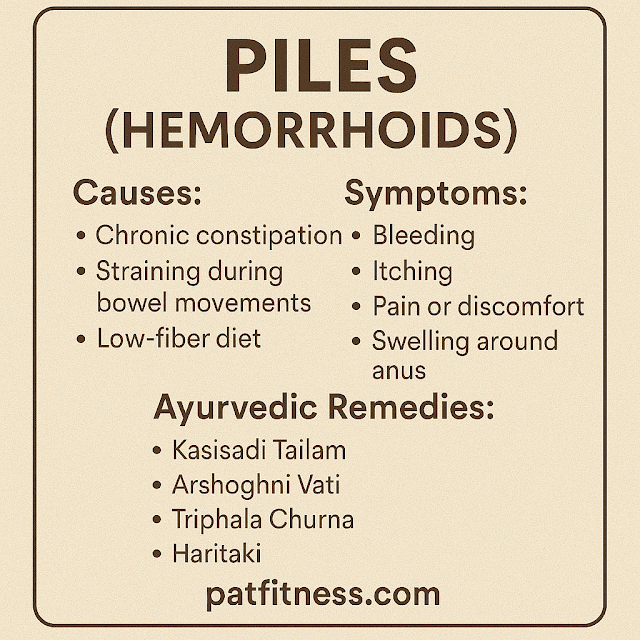 Piles Hemorrhoids : Causes, Symptoms & Ayurvedic Remedies