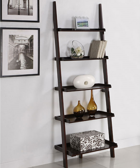 wood ladder shelf