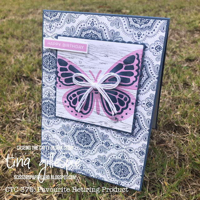 scissorspapercard, Stampin' Up!, CASEing The Catty, Butterflies & Flowers Layering Decorative Masks,  Label Me Bold, Heart & Home DSP