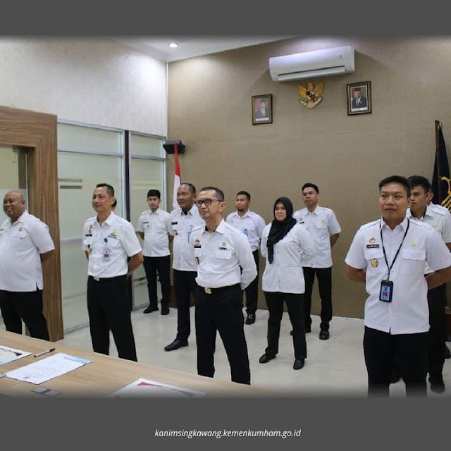 Kantor Imigrasi Kelas II TPI Singkawang Mengikuti Kegiatan Penandatanganan Komitmen Bersama Pembangunan Zona Integritas Dan Perjanjian Kinerja Tahun 2023 Secara Virtual