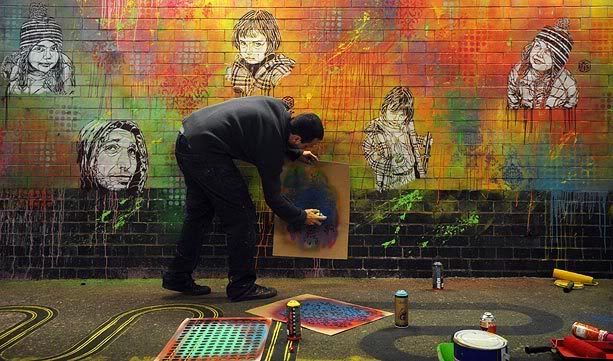 3d graffiti exhibition london. The Banksy Graffiti Street