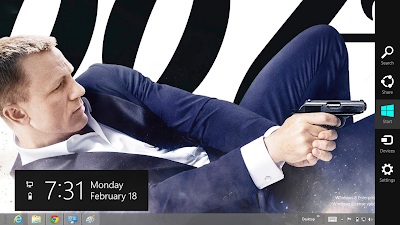 James Bond Sky Fall 007 Windows 8 Theme