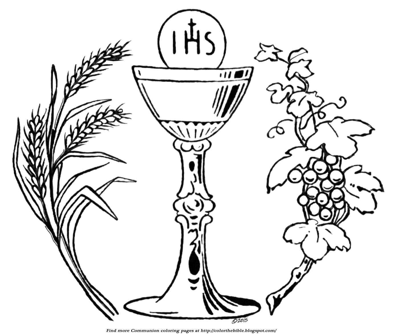 Wheat and Grapes munion Coloring Page